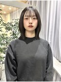 切りっぱなしミディアム☆グレージュヘア