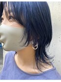 ブリーチで作るお洒落ブルーカラー