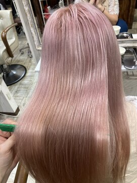 ティアラ 桜木町(TIARA) ケアブリーチ×ハイトーン×ペールピンク