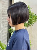 美髪小顔似合わせカットイメチェンワイドバング大人ショートボブ
