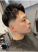 アップバングショート スキンフェード フェードカット 短髪