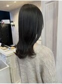 福山美容室caary 前上がり切りっぱなしロング透明感20代30代