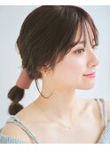 ローポニーテールアレンジおでかけヘア