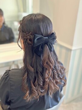 ヘアセットサロン ミント(Hair set salon MINT) お花ハーフアップ