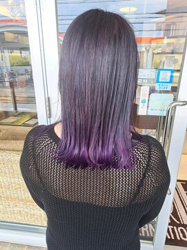 マリーインターナショナル 浦添店(MARIE INTERNATIONAL) ピンクラベンダーパープルピンクベージュブリーチ裾カラー