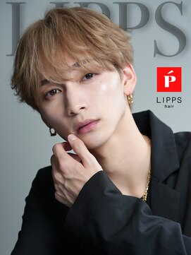 リップス 天神(LIPPS) ツーブロック刈り上げハイトーンマッシュウルフミルクティーヘア