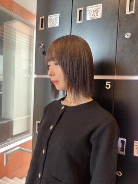 インク サカエ(inq sakae) ショート/レイヤー/オリーブブラウン