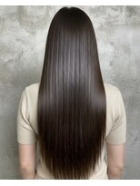 オンク 新宿(onk)&nbsp;黒髪/グレーベージュ/レイヤーロング/前髪パーマ[新宿駅]