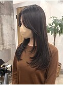 ピンクベージュレイヤーボブニュアンスカラー外ハネボブショート