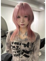ワンズオゼ 渋谷(ONE's oze)&nbsp;デザインカラー/ウルフカット/ケアブリーチ