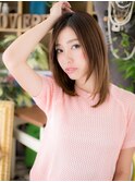 *bliss川口*グラデカラーxアシンメトリー小顔ミディa