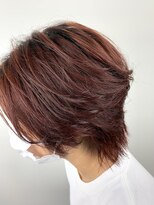 ヘアメイク Y-21 青葉台店&nbsp;ハンサムショート　×　ボルドーブラウン