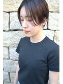 「NUDE」#暖色系カラー 濡れ髪 アンニュイ クールショート