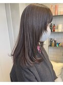 顔まわりカット×グレージュカラー【髪質改善】【代官山】