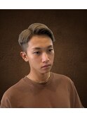 ミルクティーカラー×7:3分けスタイル