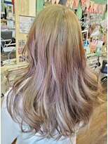 ヘアーメイク デコ トウキョウ 大島店(hair make Deco. Tokyo) ミルクティーベージュのイヤリングカラーが可愛いです