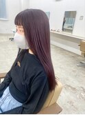 オン眉ストレート×レッドブラウン
