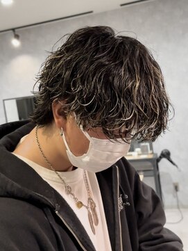 アビー(ABEY) 波巻きスパイラルメンズウルフメッシュ