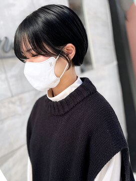 ブランシェ(branche) 耳掛けマッシュショートぱっつん前髪/マッシュパーマ