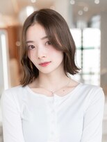 ハバナ 渋谷(HAVANA) 20代30代大人かわいい斜めバングデザインカラーシルキーベージュ