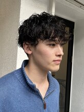 ジリ(JILI) メンズマッシュ プードルパーマ スパイラルパーマ ツーブロック