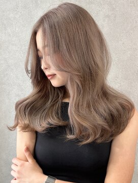 ロウル 渋谷(LOWRL) 透明感抜群ブラウンミルクティー/ケアブリーチカラー