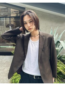 ノラジャーニー(NORA Journey) メンズボブウルフメンズミディアムレイヤーカットメンズウルフ