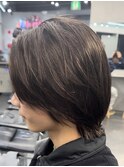 サーフカールセンターパートウルフカット波巻きスパイラルパーマ