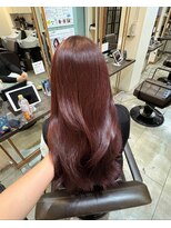 ヘアーサロン ウィング(HAIR SALON Wing) 赤坂*ブリーチなしカラーワインレッド秋冬カラーメテオ