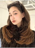 韓国ヘアーハッシュカットレイヤーカットハイライトカラー
