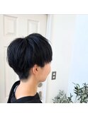 【Hairate本川越】耳出しショート×ブルーブラック