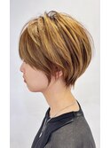 30代40代50代ショート似合わせ白髪ぼかし前髪あり髪型