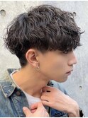 梅田メンズパーマ波巻きパーマシャドウパーマッシュゆるめ