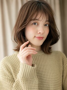 カバーヘア ブリス 川口(COVER HAIR bliss) ミルクティーベージュ大人美人クラゲウルフカットX川口30代40代