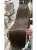 髪質改善×オリーブベージュ艶ロング