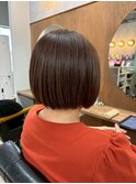 ショートボブ　髪質改善　艶髪　ストレート　艶トリートメント