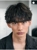 メンズパーマフェザーパーマシャドウパーマセンターパート