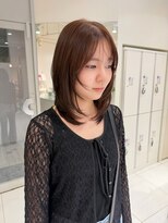 ステラ ヘア デザイン サロン(STELLA hair design salon)&nbsp;小顔効果！顔周りレイヤー　ライトモカブラウン　【杉若】