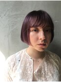 【Astar】艶パープルカラーのパチンボブ