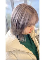 ヘア デザイン ヴェルダ(hair design Verda) 【verda】クリアパープル×ことりベージュ×ウォータフォール