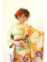 クラク 笹塚店(KURAKU) 2023年度 成人式ヘアスタイル 着付け 渋谷区 笹塚