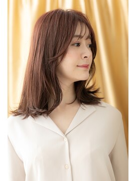 カバーヘア ブリス 戸田公園西口店(COVER HAIR bliss) 小顔顔周りレイヤー外ハネカシスレッドTb1戸田公園20代30代40代