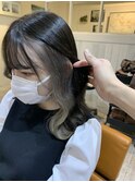 ブルーブラック×ホワイトベージュ 20代/30代/ブリーチなし