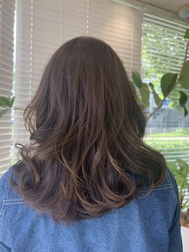 アース 三田南ウッディタウン店(HAIR&MAKE EARTH) 20代30代40代ロングカラーオリーブグレージュ