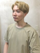 クレメル 清澄白河(krumel) Men's ハイトーン　ベージュ　センターパート
