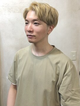 クレメル 清澄白河(krumel) Men's ハイトーン　ベージュ　センターパート