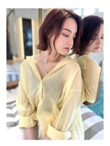 ナットナウ(NOT NOW)&nbsp;小顔ミディアム切りっぱなし外ハネボブくびれミディ