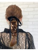 ローポニーヘアセット