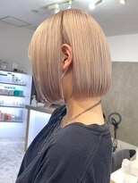 リムレスバイサンク 万代 新潟駅(LIMLESS by cinq) ミルクティーベージュダブルカラーインナーカラーショートボブ
