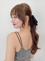 ノイ(noi) 顔周りレイヤーカットくびれヘアミルクティーベージュカラー